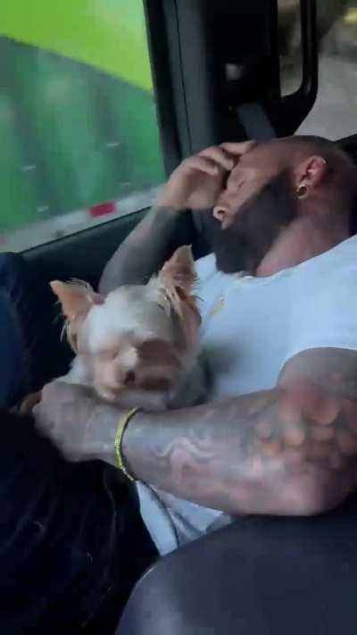 My killer never leaves my side. Tattoos and Yorkie are meant to be 