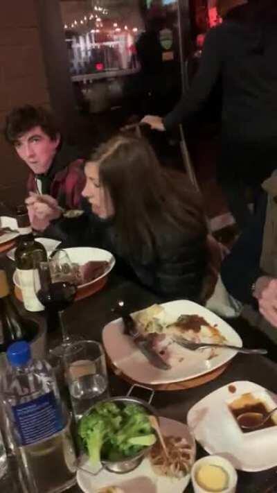 Lady yells at Governor Murphy while he’s at dinner with his family