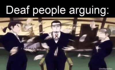 Heated argument going on