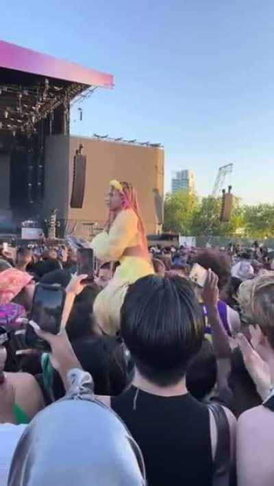 Gotta get the best view at this concert, everyone behind me ...