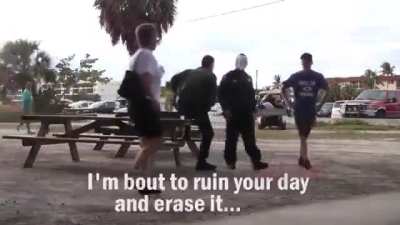 Guy gets arrested for doing a flip over the police