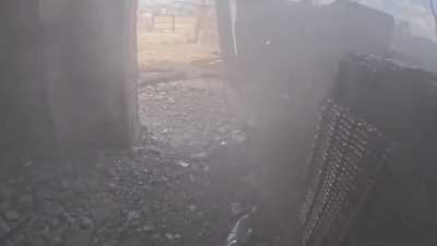 A russian MG gunner tries to shoot down an incoming FPV drone. November 2025.