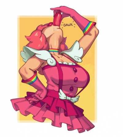 Geiru Tonaido - flexing her balloon twisting skills by not using her hands (Riz Draws, Rizdraws) [Ace Attorney]