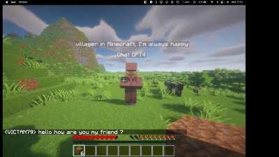 I added GPT4 to the village NPC in minecraft with a plugin I created