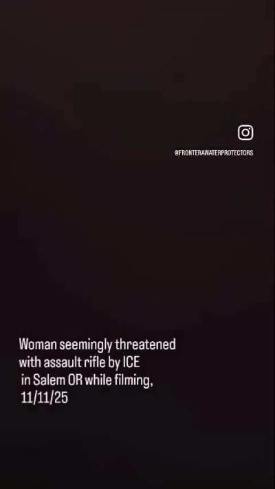 ICE in Salem, OR nearly crashes their car into an activist, pulls an AR15 on her, and steals her wallet (11/11/2025)
