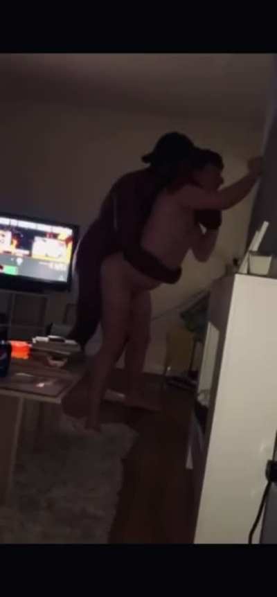 Bottom gets fucked up the wall by BBC. You can see the pain in his face. Dude dude dude