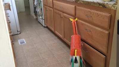 This is my robot. His name is Hubert. He's not perfect, but he's the first robot I ever made and I'm very proud of him.