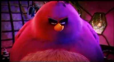 that angry bird scene but with an remix of kira's theme over It.