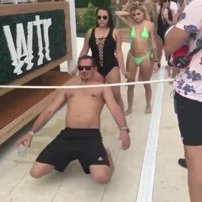 Tight swimsuit limbo NSWF