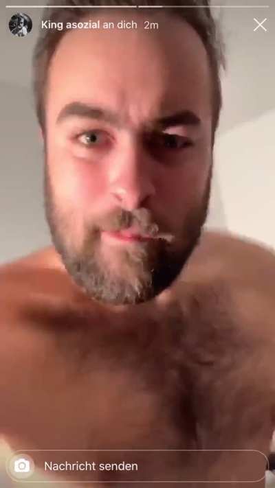 Ein Juwel dass der King mir mal auf Insta geschickt hat (die Nachricht am Ende ist das körnigste)