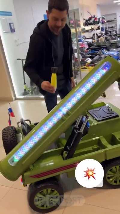 A toy version of the Iskander missile system is now available in Russia, designed for children aged two to six years old