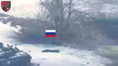 Ukrainian 155th Mechanized Brigade took out a Russian infantry group near Pokrovsk. February 2025