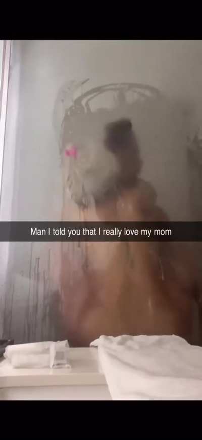 Mommy needed some help in the shower