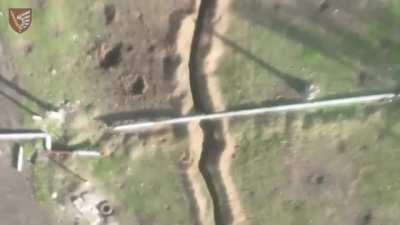 Ukraine paratroopers of the 79th brigade show preparation of UAV munition and strikes against russian infantry and combat vehicles