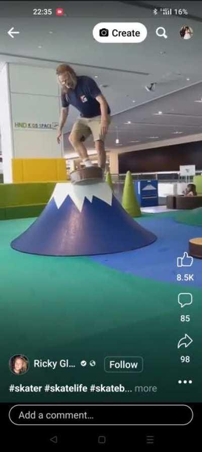 Grown ass man plays in a kids soft play in the middle of a Japanese airport.