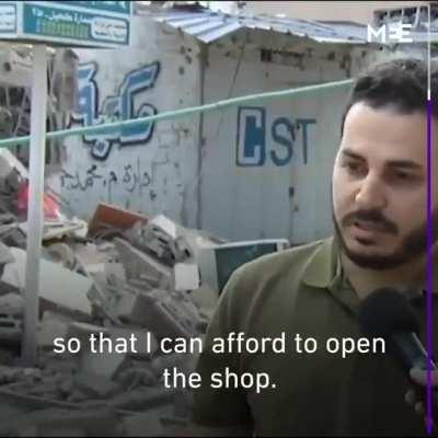 “I stopped eating so that I could afford to open the shop.” Gaza’s largest bookstore destroyed.
