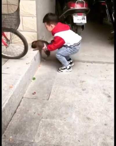 A short bro moment, but extremely adorable