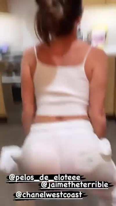 Twerking…you can see her thong