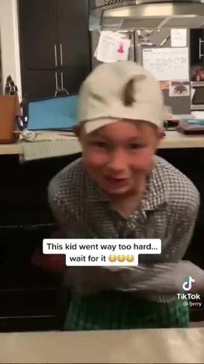 Kid was going hard then got hit hard