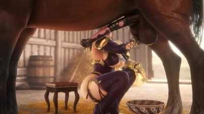 Massaging those heavy balls full of fertile sperm