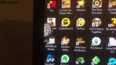 Made some interactive DBD themed characters for my desktop <3 (Dwight and Legion)