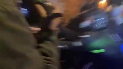 Girl spits in officer's face