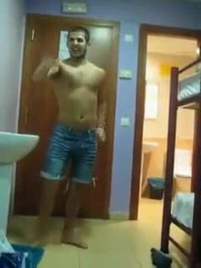 WCGW moonwalking on a wet floor