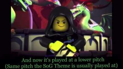Contrary to popular belief, the SoG theme isn't directly based on Lord Garmadon's theme. It's actually based on Lloyd's old theme from Season 1, back when he was a brat who wanted to be like his evil father.