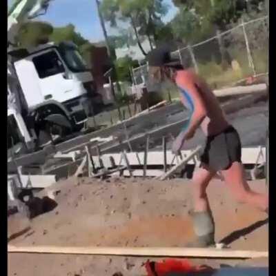 WCGW hitting a spray paint can with a shovel