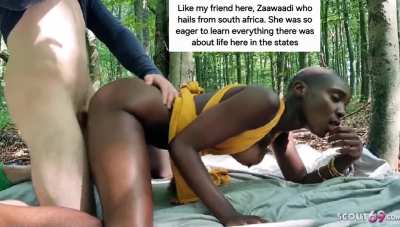 African slut taking backshots