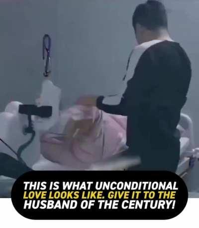 Extremely Devoted Husband, Helping Wife Through Recovery From Illness