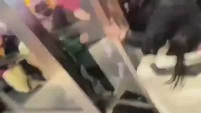 Balloons burst into flames