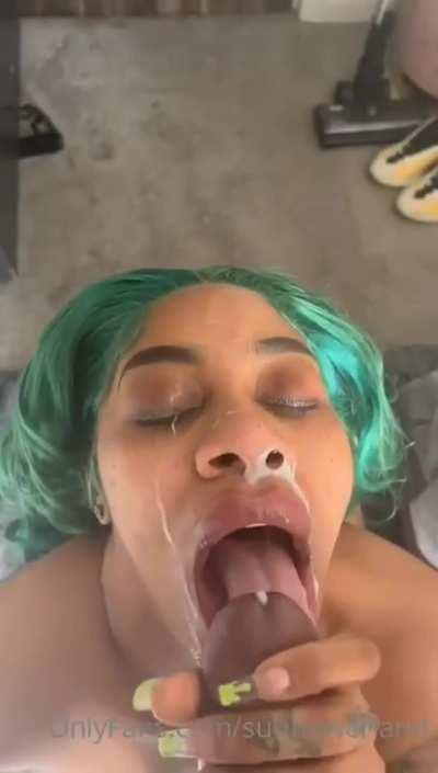 Nutted on her face #facialfriday