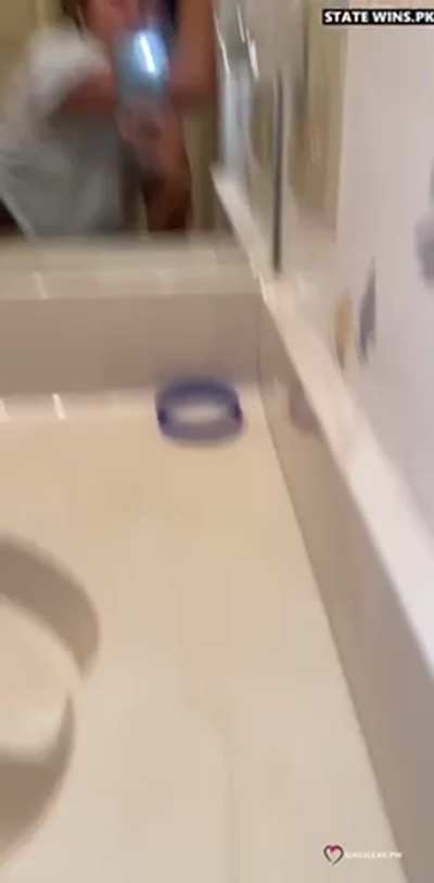 Fucking her in the bathroom