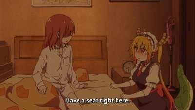 Kobayashi and Tohru were so close to kissing.