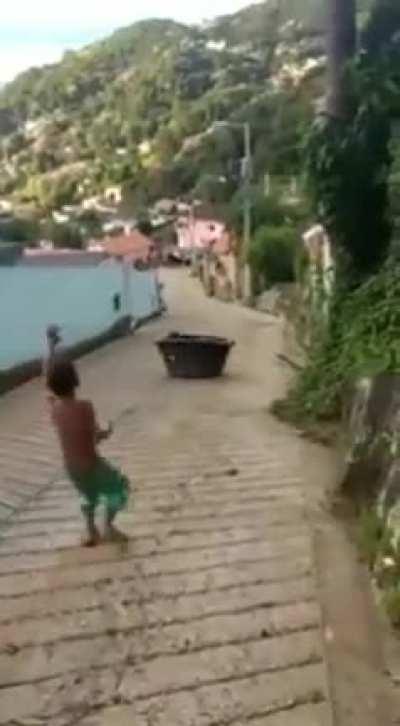 I did it but I broke my arm