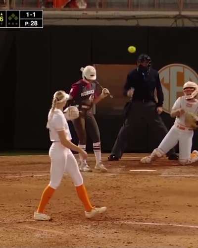 Tennessee's Karlyn Pickens throws the fastest recorded pitch in NCAA softball history. 78.2 mph