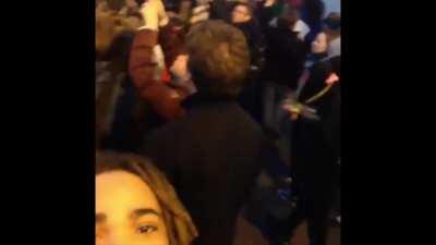 KTS Von🕊 at a protest