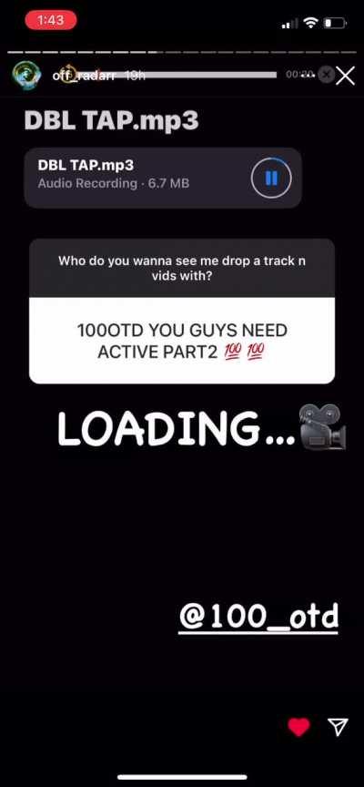 Off Radar x 100 OTD (44/28ville) Active 2 Snippet 🔥🔥🔥 or 🗑️🗑️🗑️