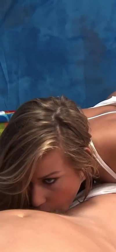 Deepthroat after massage