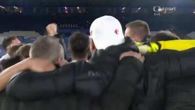 Salvia Prague celebrate their Europa League win with their former teammate over FaceTime