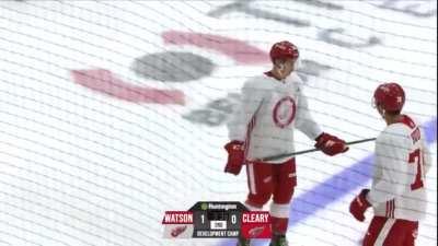 Amadeus Lombardi sneaky Michigan at the Development Camp Tournament earlier today.