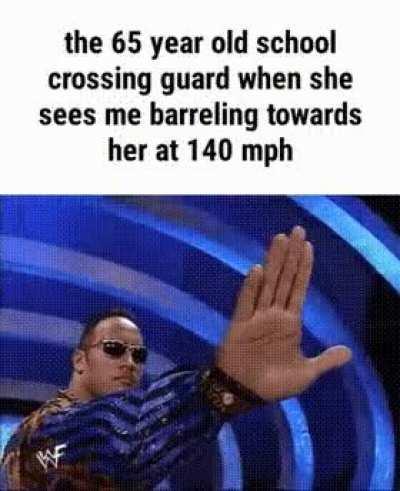 When the crossing guard