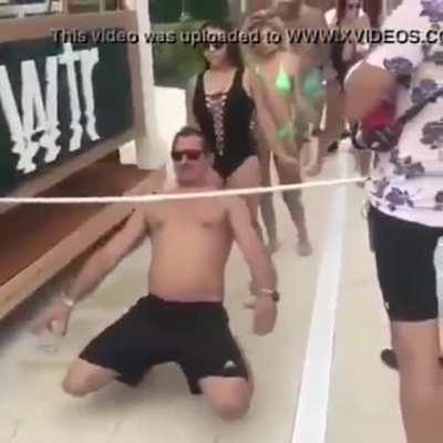 When you wear last years swimsuit to the Limbo contest....