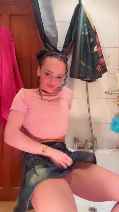 Uncut cocks like mine should never be hidden under a skirt