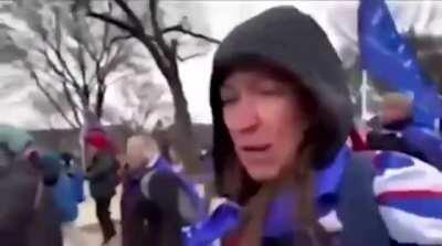Selfie Video of Ashli Babbit walking down to the Capitol before she got shot.