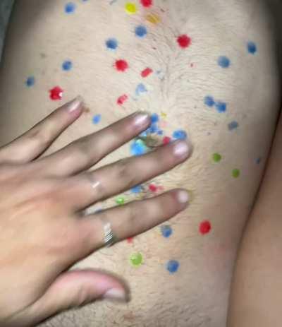 tied up daddy and had some fun with candles