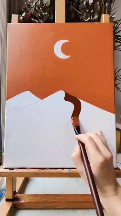Sand dunes painting, easy and satisfying