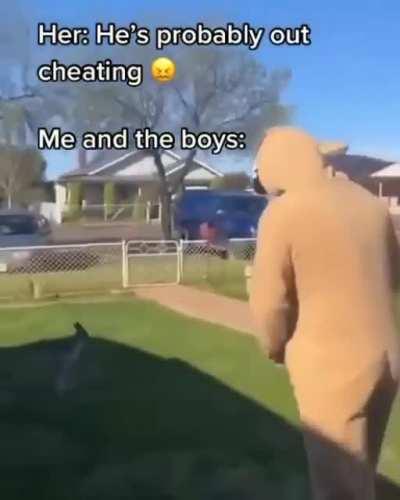 All fine until the baby kangaroo wants some milk