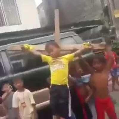 Me: mom I want Jesus! Mom: we have Jesus at home. Jesus at home: